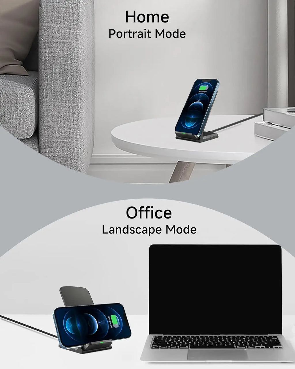 30W Fast Wireless Charger Stand Pad for iPhone 17-11/XR, Samsung Galaxy S25/S26/S21/S20, Xiaomi, Huawei & All Qi-enabled Phones