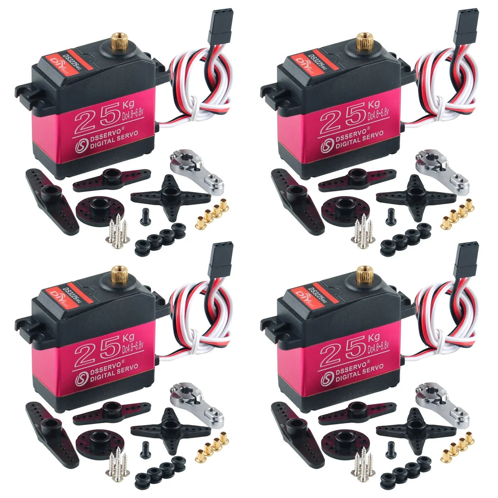 25KG Digital Servo Full Metal Gear IP66 Waterproof for 1:8 1:10 1:12 RC Car Crawler Robot 180/270 Degree High Precision