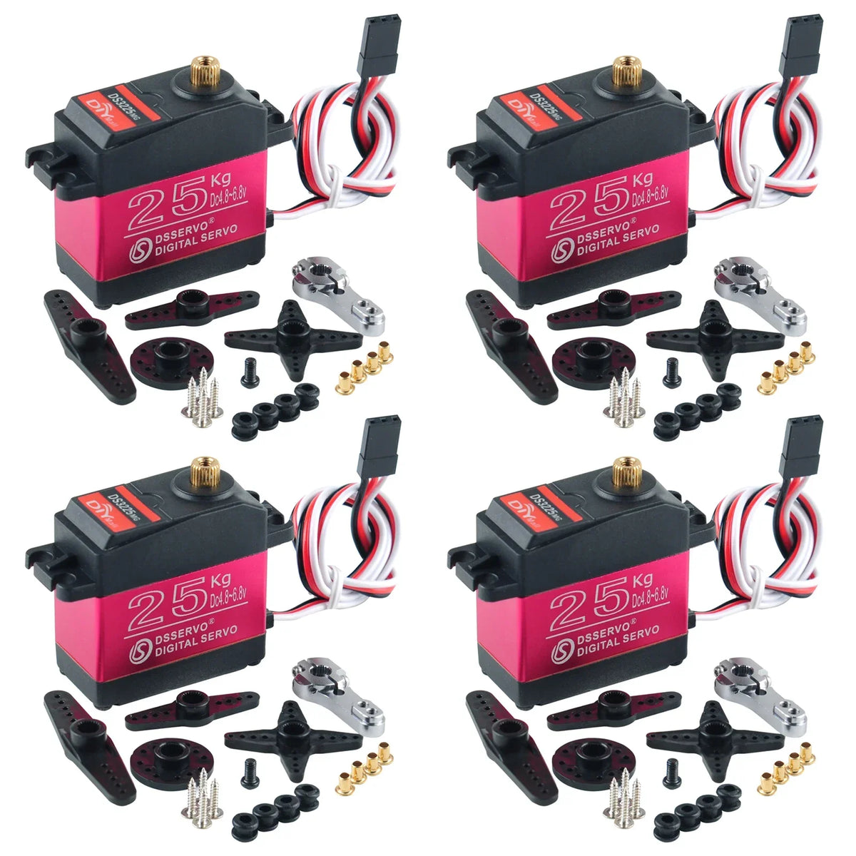 25KG Digital Servo Full Metal Gear IP66 Waterproof for 1:8 1:10 1:12 RC Car Crawler Robot 180/270 Degree High Precision