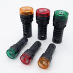 Buzzer 16mm 22mm Strobe Buzzer Alarm Indicator Light Sound 12V 24V 220V Intermittent Sound Warning Light Yellow Red Green