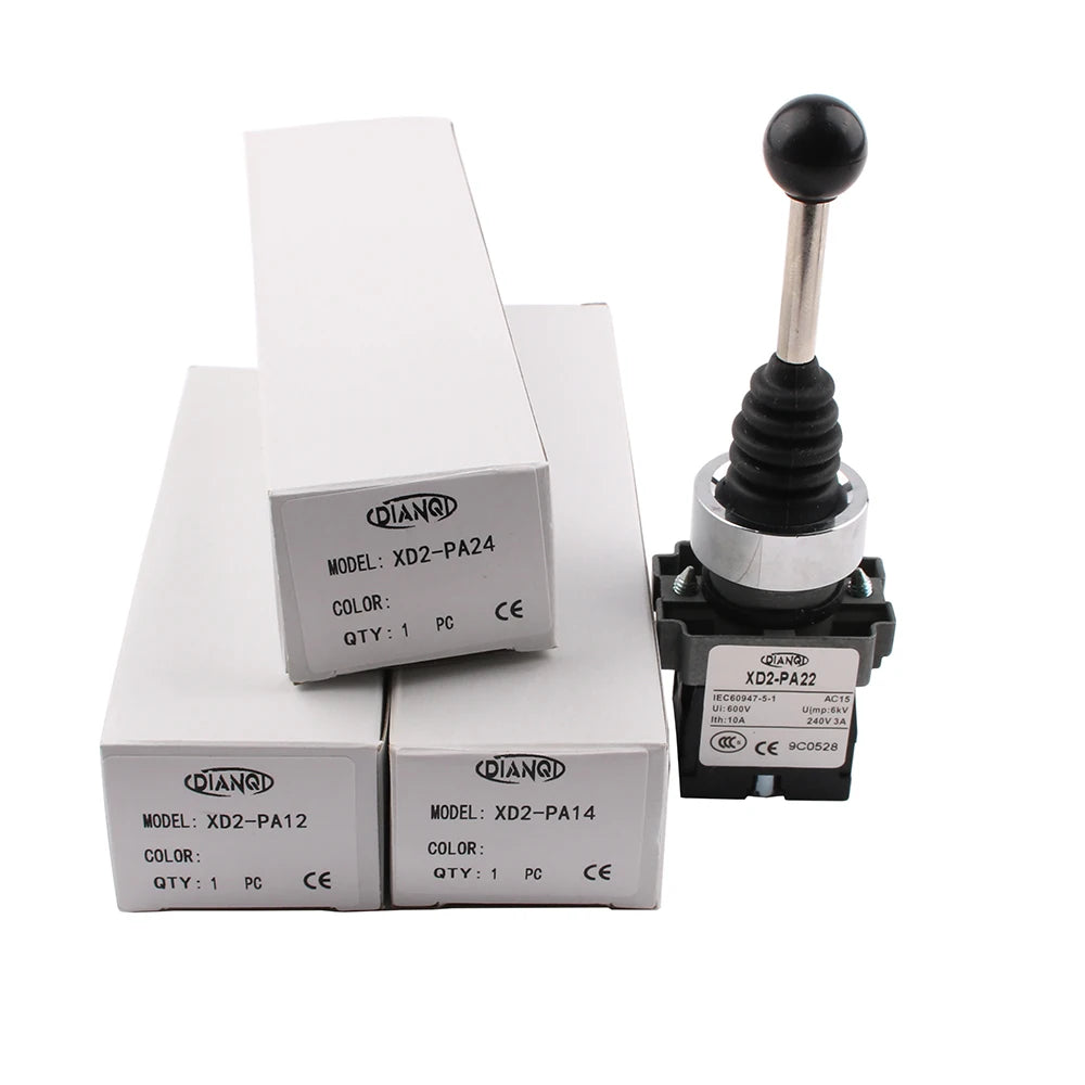 2NO 2 Position Latch XD2-PA12 PA14 Rocker Joystick Controller Spring Return Rotary Cross Switches Reset PA22 PA24 4NO 4Position