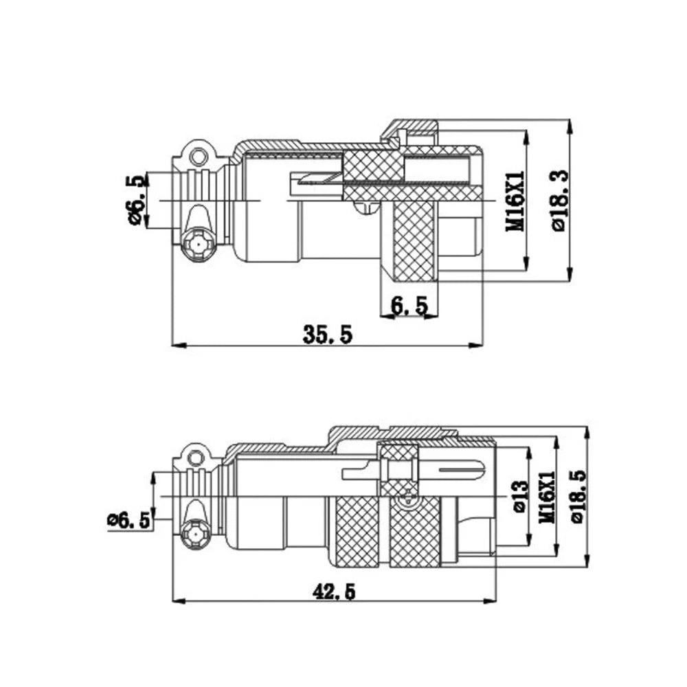 GX16 16mm Round Aviation Plug Socket 2/3/4/5/6/7/8 Pin Male Female Panel Connector Kit for DIY Project
