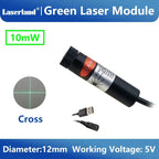 Green Laser Diode Module 10mW Dot Line Cross Projector for Alignment of Cloth Cutting Location