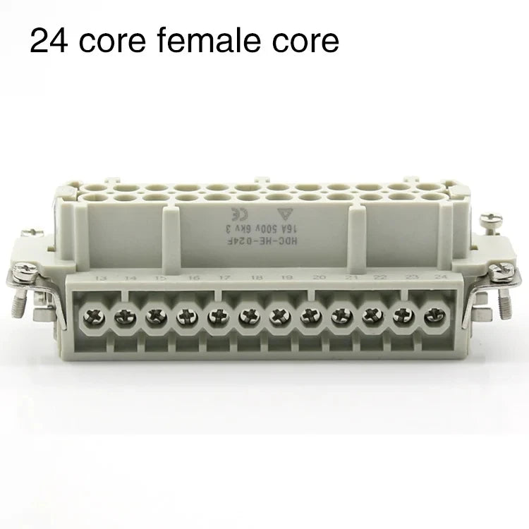 24 Core Heavy Duty Connector HDC-HE-24 The Male Connector and the Female Connector 16A500V Aviation Plug Core