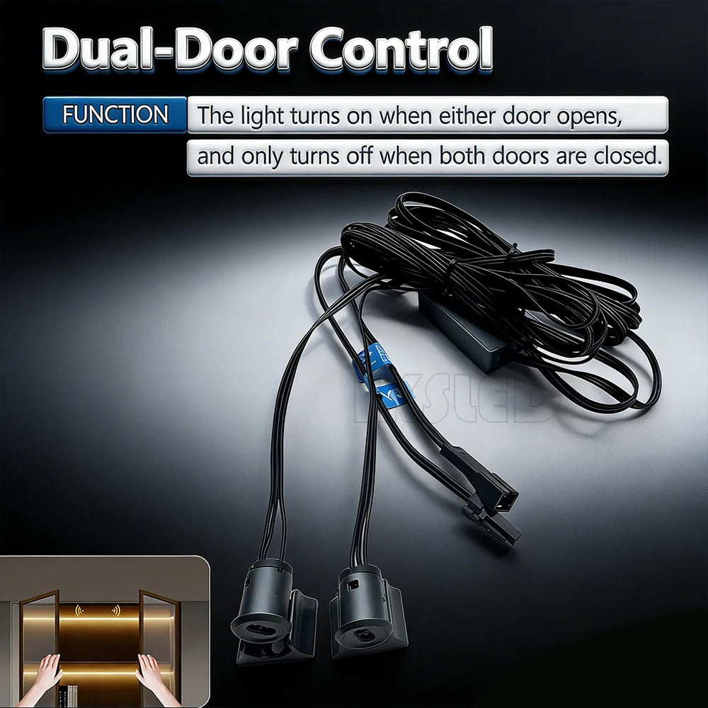DC12V24V Cabinet Closet Light Sensor Switch Intelligent Human Touch Dimming Hand Sweep Door Control Sensor Hidden Installation