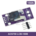 50/100/150/200A Hall Current Sensor Module Linear Analog AC DC 3.3V-5V ACS758LCB-050B 100B 150B 200B -PFF-T RC Model Connector