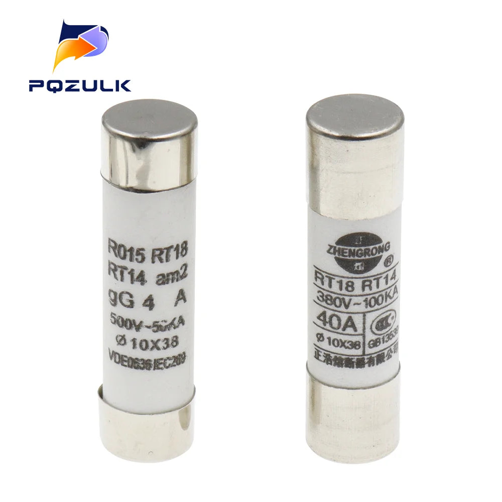 5PCS Fast blow Ceramic Fuse 10X38MM Fuse 380V/500V 1A 2A 3A 4A 5A 6A 8A 10A 16A 20A 25A 32A 40A 50A