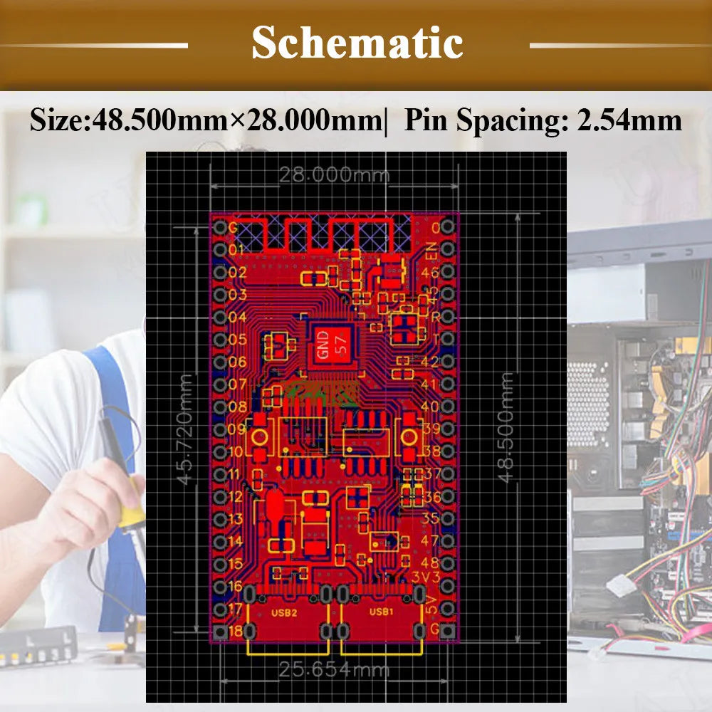 New ESP32-S3 N16R8 Development Board for Arduino 8MB PSRAM 16MB FLASH with WS2812 LED CH340 Type-C ESP32 S3 BT 2.4G Wifi Module