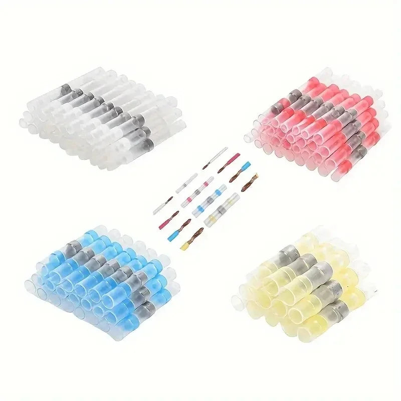 50/100/300/500 Pcs Heat Shrink Wire Connector Solder Seal Splice Tube SST 3:1 Waterproof Butt Crimp Terminals