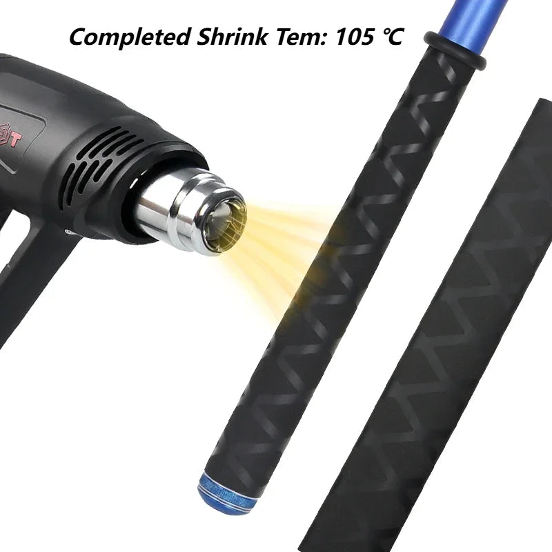 Black Non-Slip Heat Shrink Tube ID15 18 20 22 25 28 30 35 40 45 50mm for Fishing Rod Grip DIY Heat Shrink Wrapping Shrink Tubing