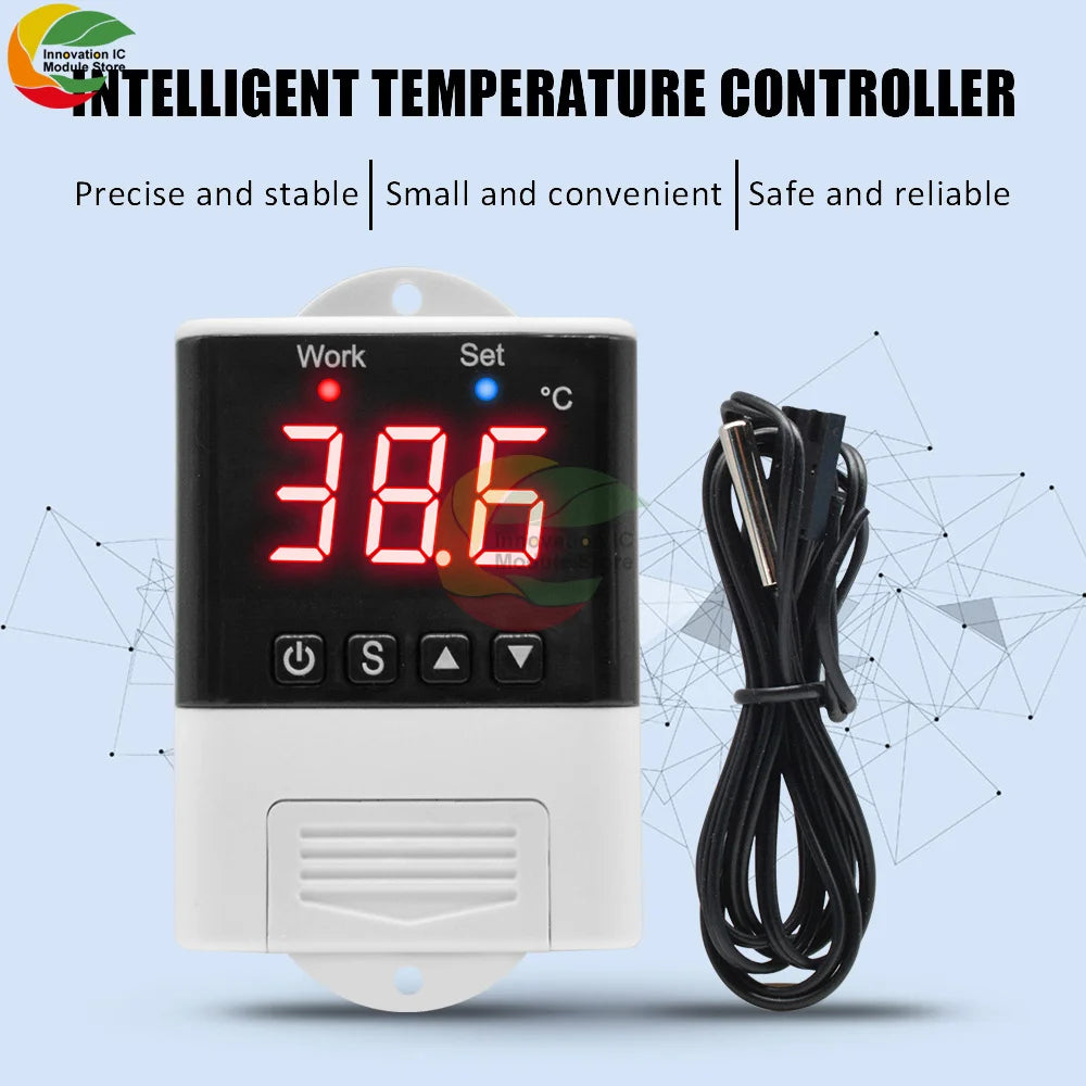 AC 110V 220V DTC2201 DTC1201 Temperature Controller Thermostat DS18B20 NTC Sensor APP Control For Smart Home