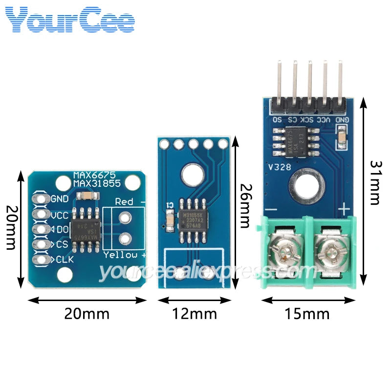 AD8495 Precision Thermal Coupling MCP9600 MAX31856 MAX31855 MAX6675 K-Type Thermocouple Amplifier Module Temperature Sensor