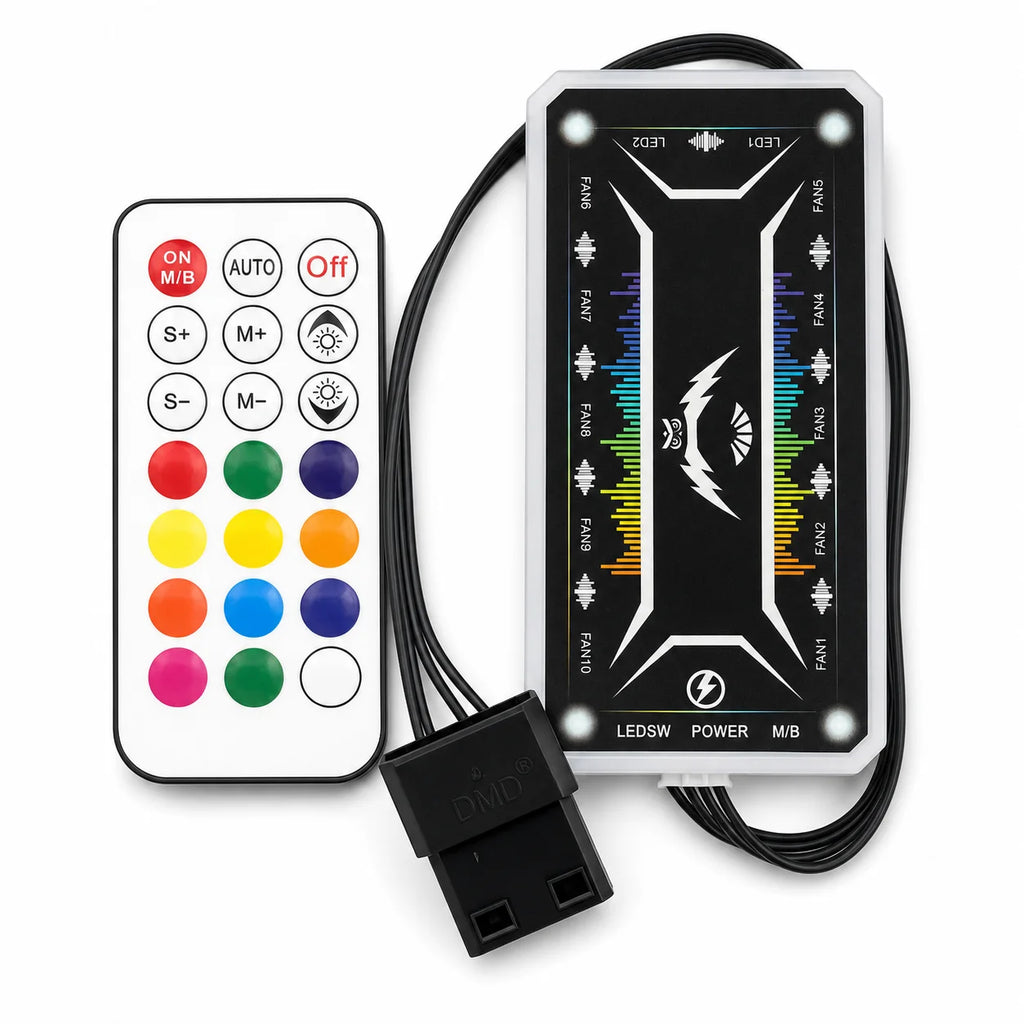 Computer Case PC Cooling Fan RGB Adjust LED 120mm Quiet + IR Remote New Computer Cooler Cooling RGB Case Fan For CPU