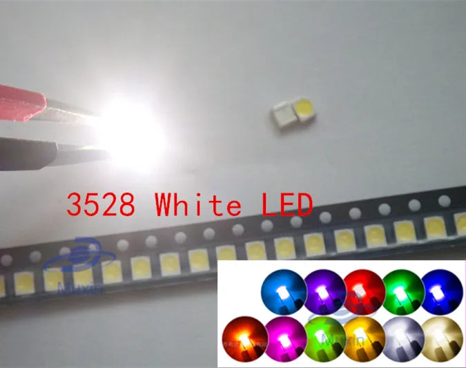 100pcs/lot SMD LED Diodes 3528 1210 Diode SMD LED Diodo Kit Green RED WARM White ICE Blue Yellow