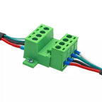1Sets solderless docking type 2EDGRKC 5.08MM screw terminal block connector PCB plug-in type 2edg type green terminal block