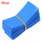 100pcs Li-ion 18650 Battery Wrap PVC Heat Shrink Tubing Precut For Battery Film Tape Battery Cover Shrinking Tube
