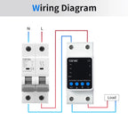 GEYA Din Rail Adjustable Over Voltage Under Voltage Protection Device 40A 63A 80A 220VAC Digital Display Voltage Protector