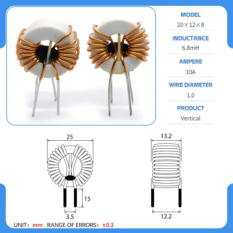 12x8.5x5 20x12x8 26x16x10 Amorphous Nanocrystalline Inductors Toroidal Choke Common Mode Filter Inductor