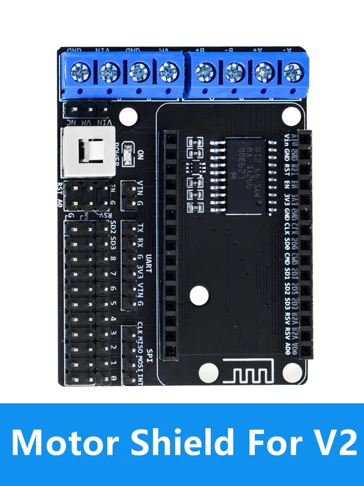 1PCS NodeMCU Motor Shield Board L293D for ESP-12E from ESP8266 esp 12E kit diy rc toy wifi rc smart car remote contro