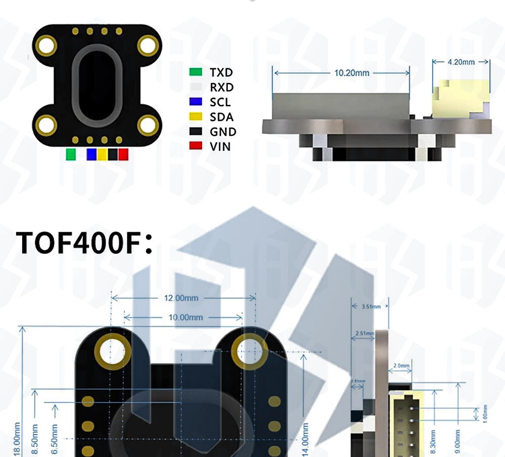 ‌VL6180/VL53L0X/VL53L1X Time-of-Flight (ToF) Laser Distance Sensor – High-Precision Ranging Module (50cm/2m/4m) with MCU