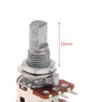 H120 Stereo Channel With Switch A50K A10K 15mm Half Shaft Volume Potentiometer Double Potentiometer