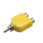 1 Male to 2 Female RCA Y Splitter AV Audio Video Adapter 1RCA Male to 2RCA Female Jack Plug Converter Cable Connector