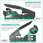 ZOERAX RJ45 CAT6 CAT5E Pass Through Crimp Tool Network Crimping Tool For Cat5 Cat5e Cat6 8P8C Connector with Spare blade
