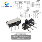 10PCS Slide Switch Micro-power Toggle Switch Single and Double-row Direct-inserted Horizontal Sliding Second Gear Third Gear