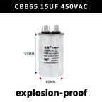 CBB65 450V Motor Capacitor Air Conditioner Compressor Start Capacitor 5uF 6uF 20uF 25uF 30uF 35uF 40uF 45uF 50uF 60uF 70uF