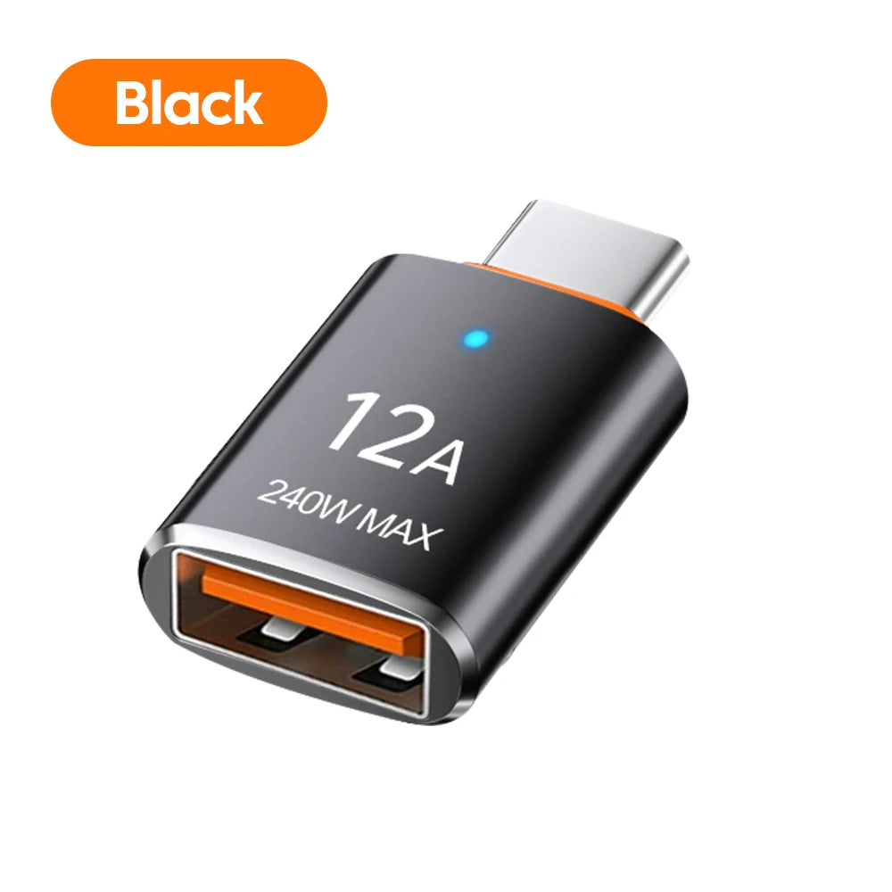Type C To USB 3.0 OTG Adapter Fast Charging USB Female to Type C Male Converter Data Transfer For Iphone 15 Xiaomi Huawei Phone