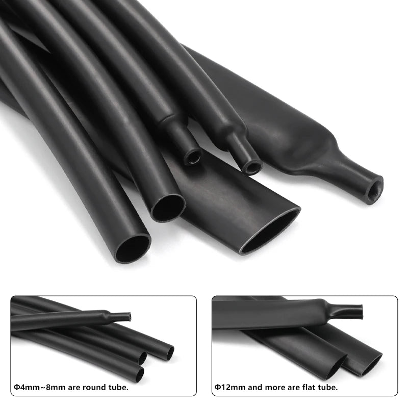 1-5m 4:1 Heat Shrink Tube With Glue Adhesive Lined Polyolefin 4mm-52mm Waterproof Dual Wall Cable Insulation Sleeve Wire Repair
