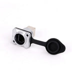 10pcs Waterproof D type RJ45 Connector Female to Female Socket Metal Shell Chassis Panel Mount Network Ethernet RJ45 Adapter