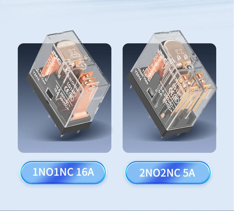 ENMG PNP/NPN Intermediate Relay Module G2R-1-E Control Module DC 24VDC One Open One Closed 16A 8/16 Way Screw Type Spring Inline