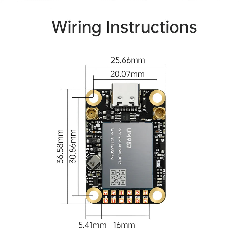 GPS-RTK Module UM980 UM982 GNSS High-precision RTK Positioning Module UM960 BDS/GNSS Full-constellation GNSS Board GPs Module