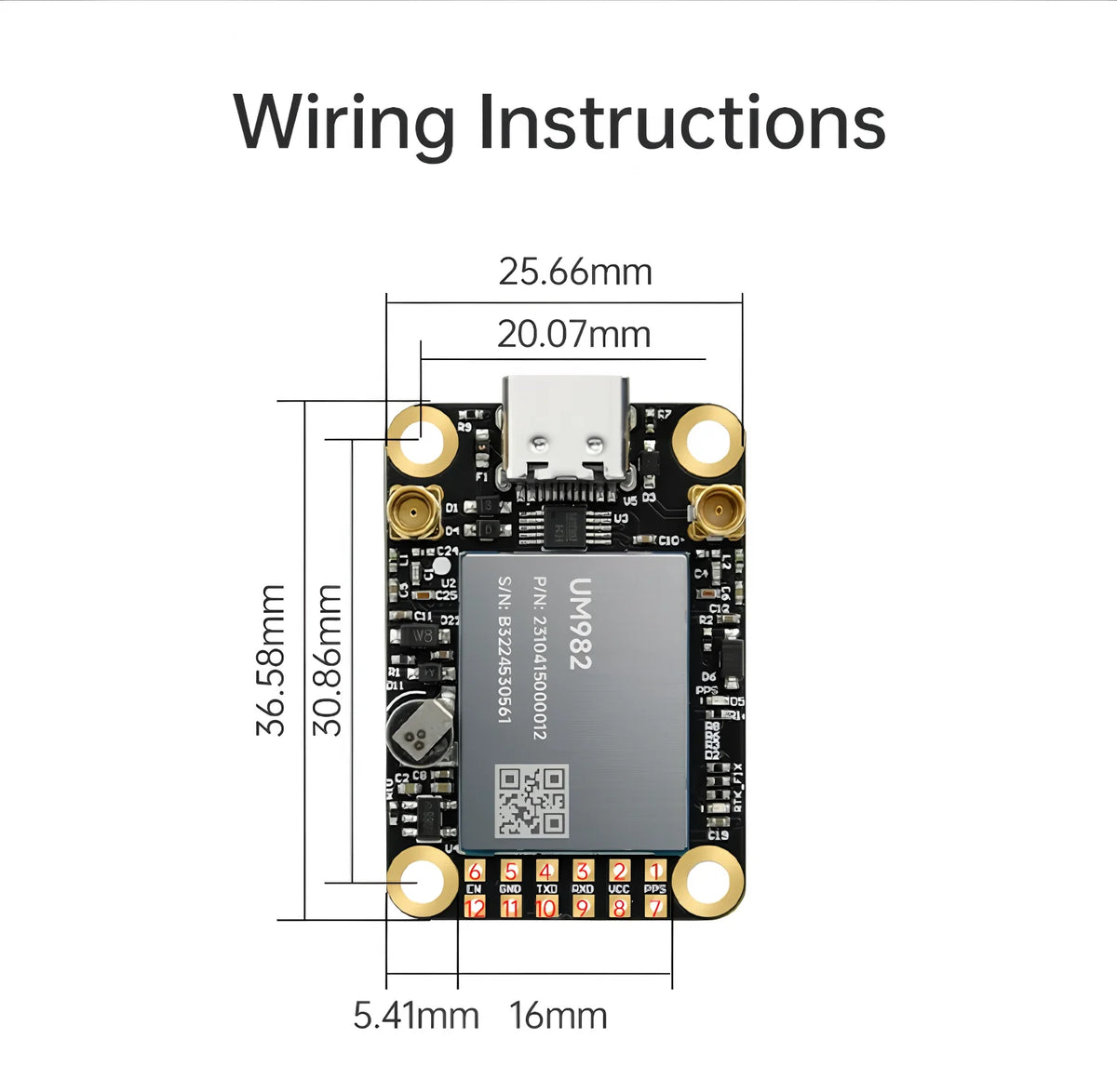 GPS-RTK Module UM980 UM982 GNSS High-precision RTK Positioning Module UM960 BDS/GNSS Full-constellation GNSS Board GPs Module