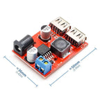 LM2596 LM2596S Dual USB DC-DC 9V 12V 24V 36V to 5V 3A Step Down Buck Converter Board Car Charger Solar Power Supply Module