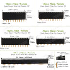 2 3 4 5 6 8 10 12 15 20 40 Female Pin Header Socket Gold Plated Solderless Single Row 2.54mm 2.54 mm 4pin 20pin 40pin Connector