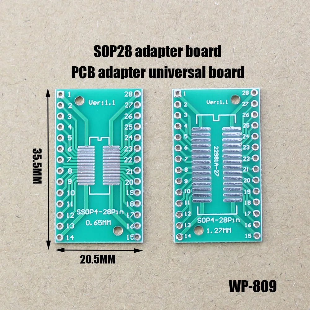 1Pce Pinboard SOP20 QFN20 QFP32 SSOP32 QFN32 QFN40 QFP44/48 TSSOP24 SSOP24 SOP28 to DIP56 56pin  IC Adapter Socket Adapte Plate