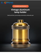 2pcs E27 E26 Edison Medium Screw Swivel Bases Vintage Retro Industrial Ceiling DIY Pendant Antique Hang LED Lamp Holder Socket