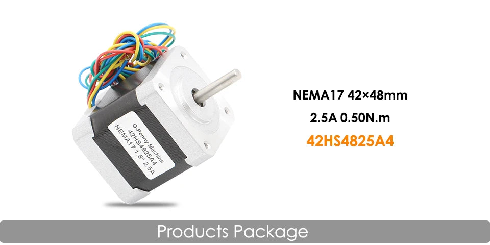 G-Penny Nema17 42HS4825A4 Stepper motor 2.5A 0.50N.m 71OZ-IN 1.8 degree 4-Lead For 3d printer cnc
