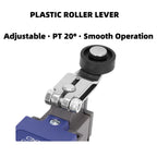 CNTD CZ-8104N Safety Limit Switch IP65 Waterproof 10A 380V 1NO 1NC Plastic Roller Lever Vertical Travel Switch Industrial