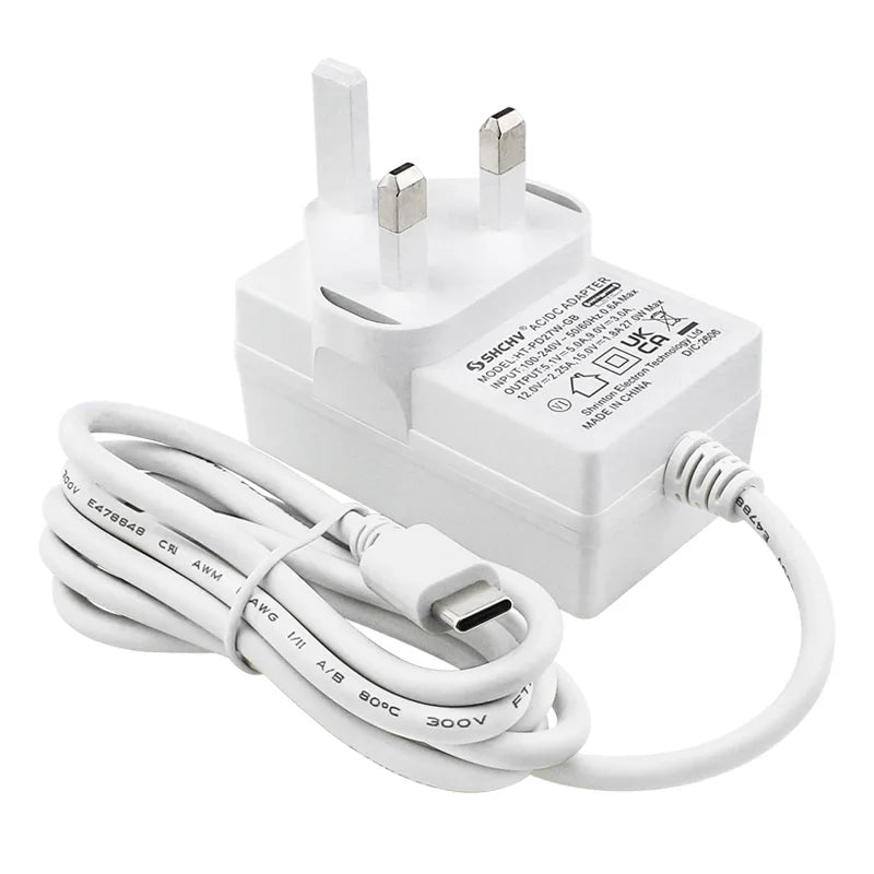 Raspberry Pi 5 PD 27W Power Supply 5.1V 5A USB Type C Power Adapter for EU US UK Plug Optional for Raspberry Pi 5/4B RPI 5