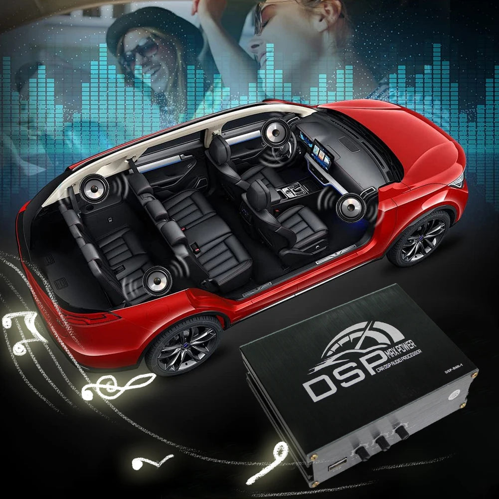 4x50W DSP Car Power Amplifier Support APP Control Audio Digital Sound Processor Car DSP Amplifier for Car Audio Enhancement