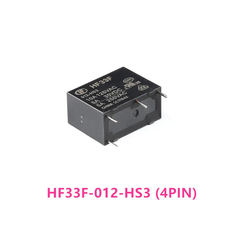 5Pcs New Relay HF33F JZC-33F-005 012 024-HS3 ZS3 HF33F-012-ZS3 4PIN 5PIN 5A 5V 12V 24V Power Relays