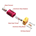3D Printer Ender 3 Metal J-Head CR10 MK8 Hotend Extruder Kit Heat Block Nozzle Heater Thermistor for CR10s Pro Ender3 V2 Ender 5