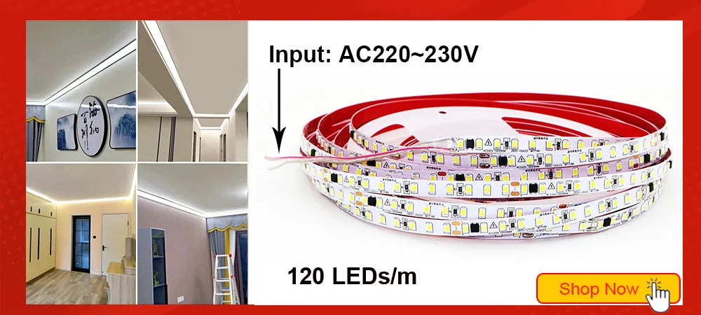 12V 24V LED Strip 2835 120LEDs/m Home Lamp Strip Pink Red Ice Blue Green Golden Yellow Orange Flexible Waterproof Soft Lamp Bar