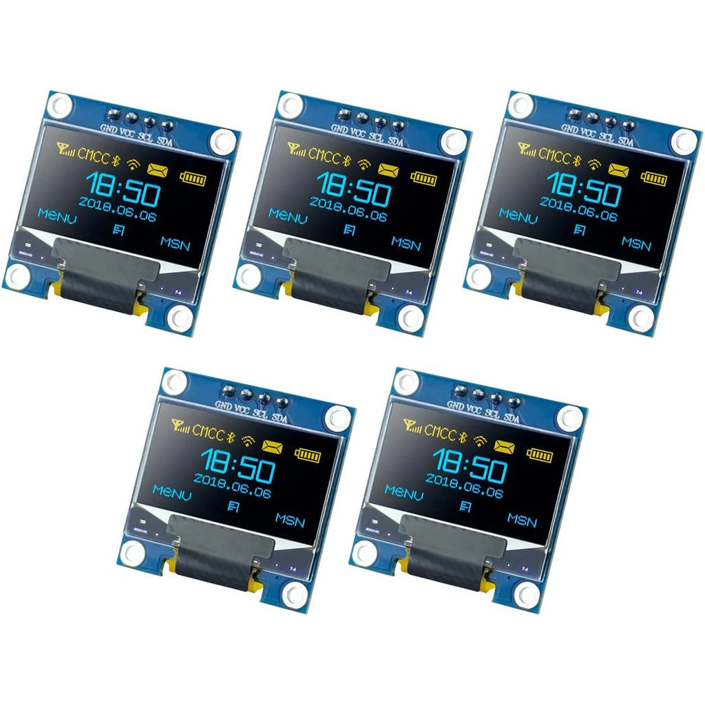 DIYUSER 0.96 Inch 128x64 OLED Display SSD1306 IIC I2C Serial LCD Screen for R3 Arduino Kit - White/Blue/Yellow Options Available