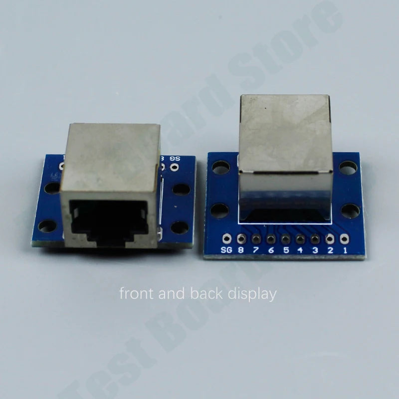 1Pce RJ45 Ethernet Port 8P Vertical Horizontal Test Board Bent Pin Straight Pin Network Port Adapter Circuit Board Connector