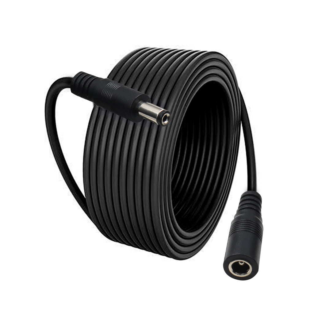 【LANO】 1M 2M 5M 8M 10M 15M Black DC Power Extension Cable 5.5*2.1mm Male to Female Connector for LED Lamp CCTV Security Cameras