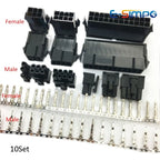 10Set 4.2mm Pitch 0.165" MOLEX Mini-Fit Dual Row 2*1-2*12 Pin Male Plug Female Receptacle Terminal Connector 5557/5559/5566/5569